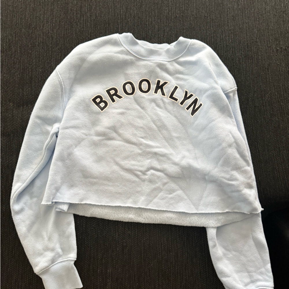 Forever 21 Light Blue 'Brooklyn' Sweatshirt